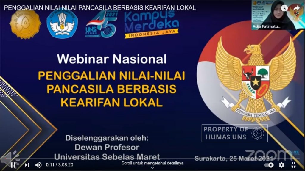 UNS Board of Professor Discuss Pancasila Values based on Local Wisdom
