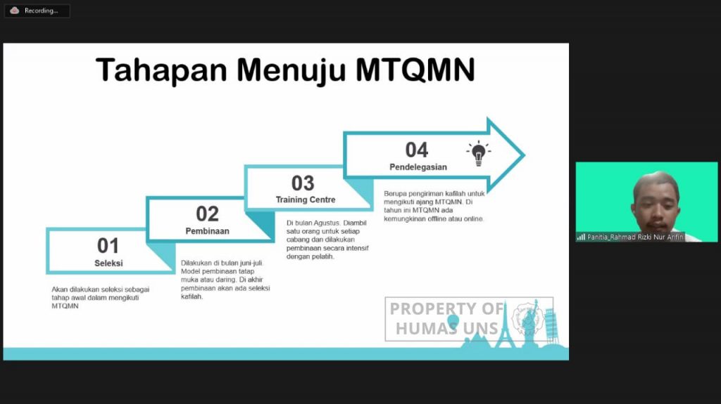 Internal Socialization of IQ UNS for MTQMN Delegates