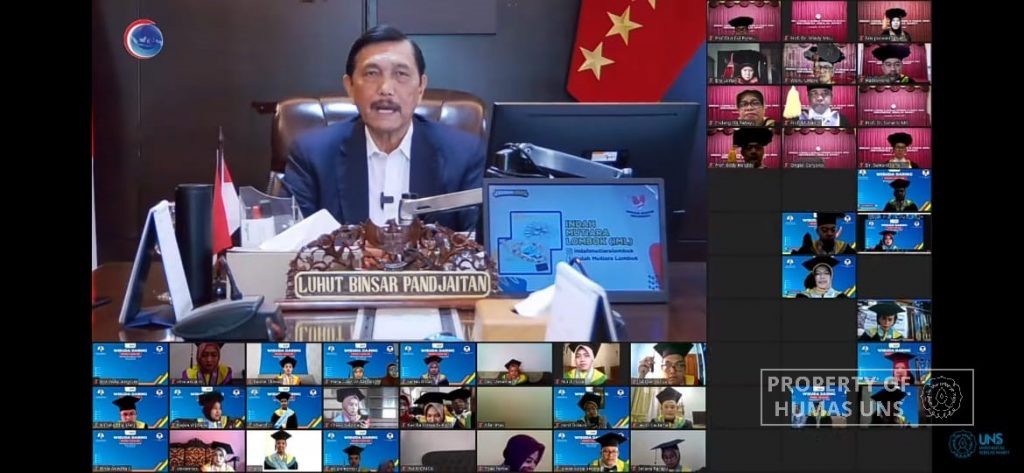 A Message From Luhut Pandjaitan in Virtual Convocation II UNS