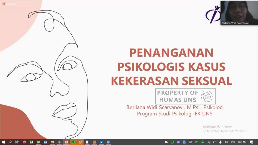 UNS Psychology Teacher Shared Psychological Treatment for Sexual Violence Survivor