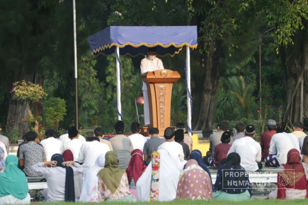 UNS Held Eid Fitr Salah 1442 Hijriah on Rectorate Yard