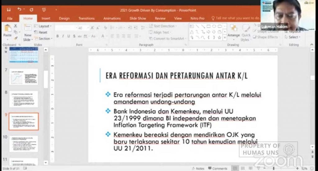 UNS Economist Praises Jokowi Government for Reducing Indonesia Economic Downturn