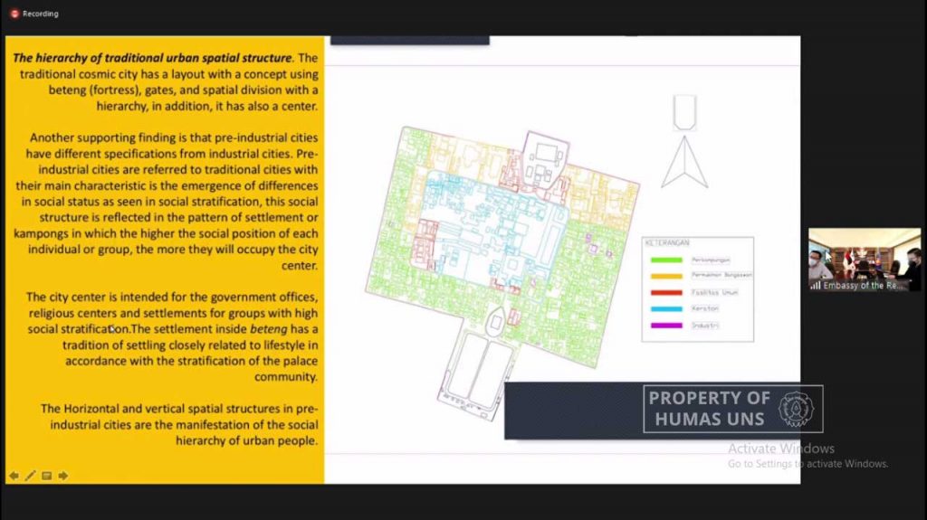 UNS Master in Architecture Study Program Collaborate with the Indonesia Embassy for Panama in a Webinar