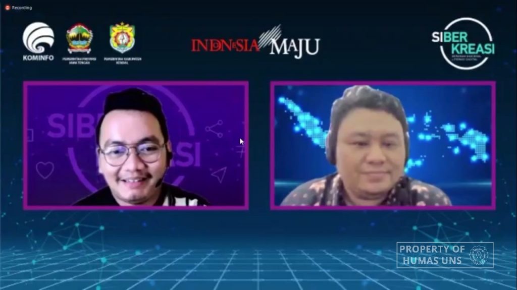 UNS Faculty Member Discussed Vital Factors in MSME Digitalization in National Digital Literacy Movement Webinar