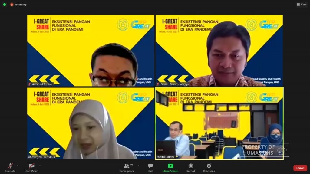 ITP UNS Webinar on Functional Foods Existence Amid the Pandemic