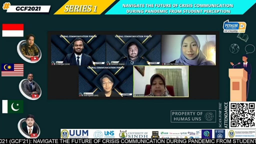 UNS Communication Science Student Represent Indonesian to Discuss Communication Crisis Amid the Covid-19 Pandemic in the Global Communication Forum