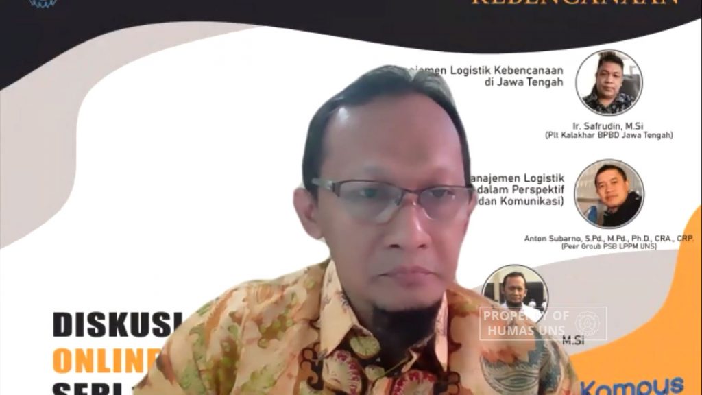 PSB UNS Held Online Discussion on Disaster Logistic Management