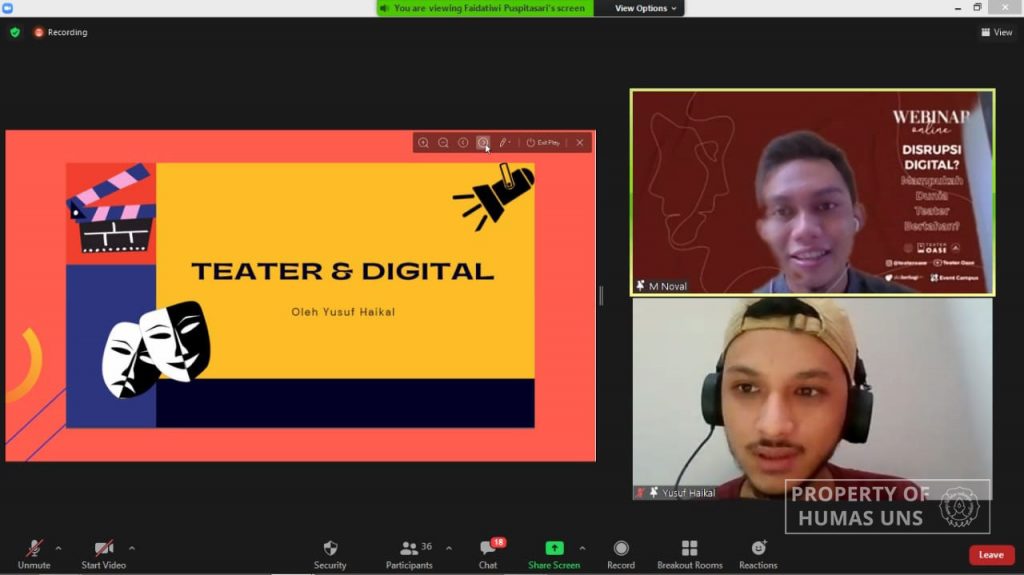 Teater OASE UNS Held Webinar on Theater World
