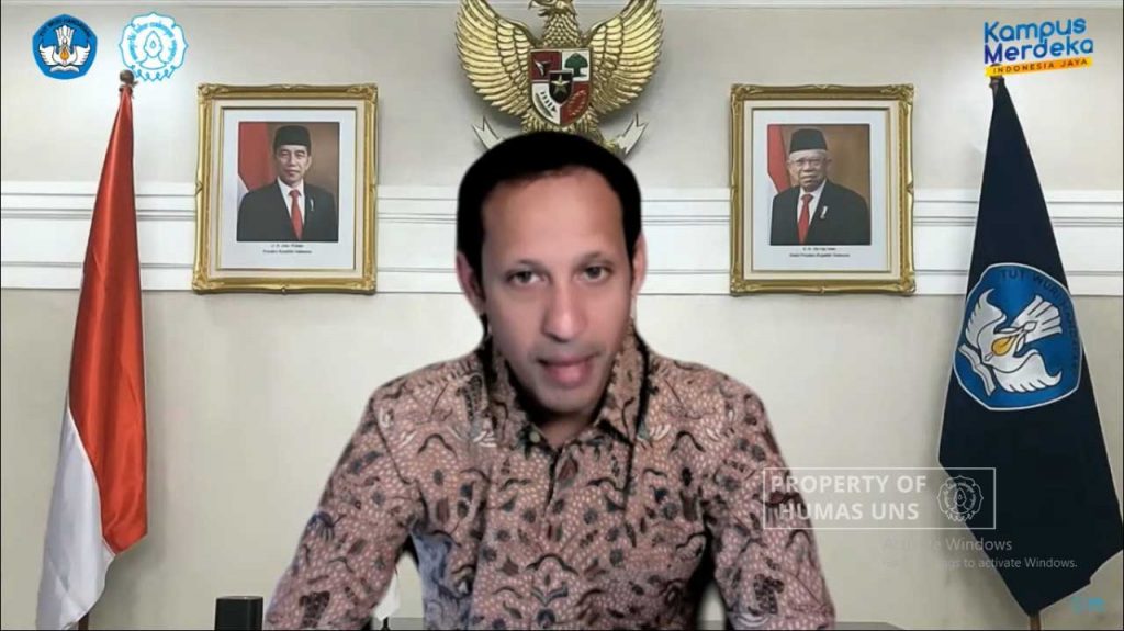 Delivering Remark on PKKMB UNS, Nadiem Makarim: Let’s Take Advantage of Kampus Merdeka Program