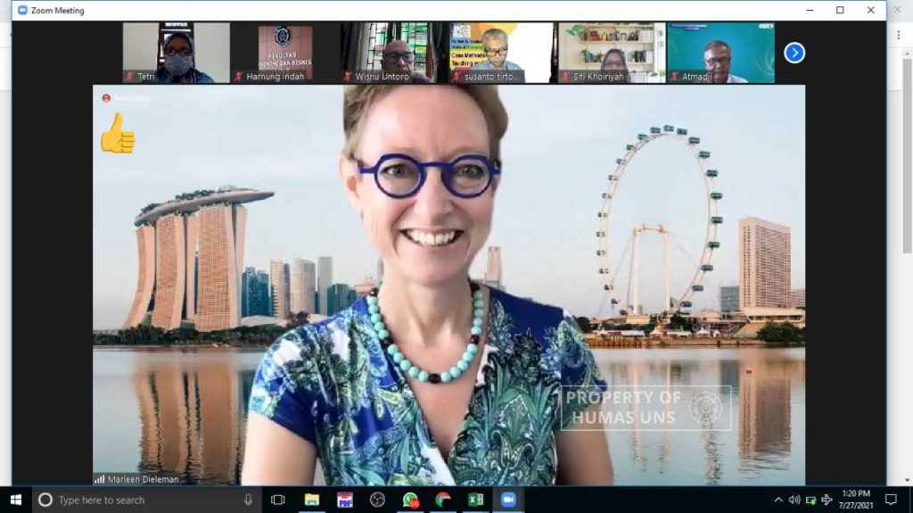 Undergraduate Program in Management UNS Held Technical Assistance with Dr. Marleen Dieleman from NUS Business School