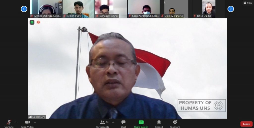 UNS Orientation and Briefing for 33 Foreign Students in 2021/2022 Academic Year