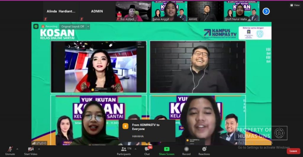 Collaborate with UNS, KompasTV Campus Shared Tips to be News Anchor