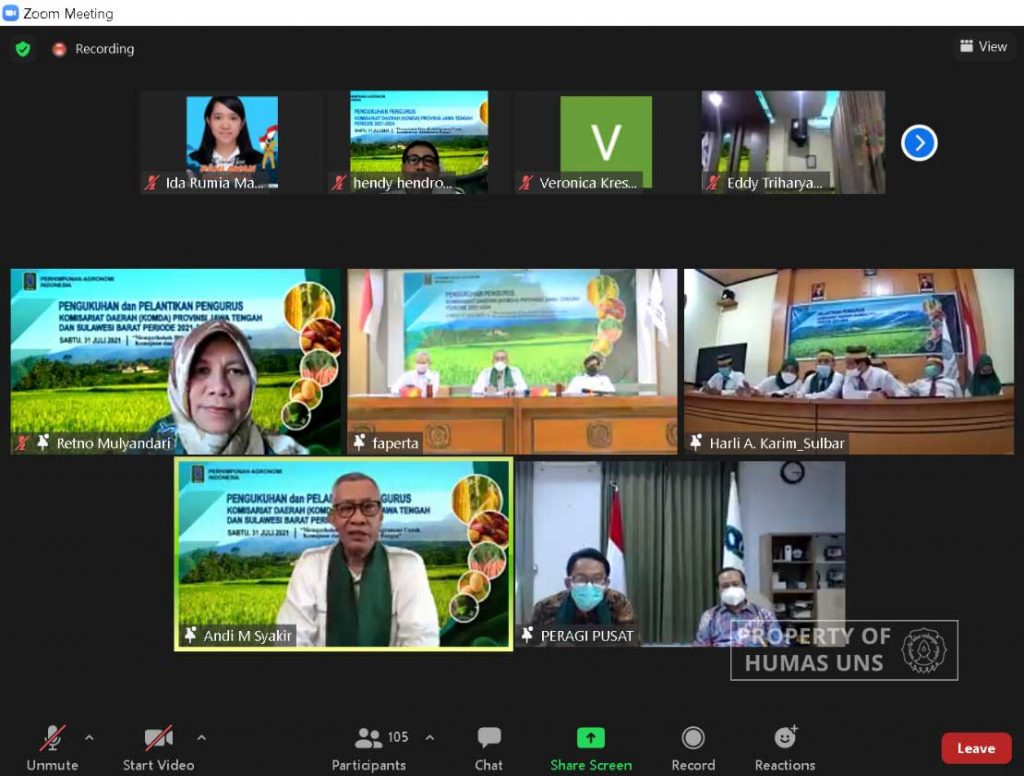FP UNS Professor Inaugurated as the Chairman of Peragi Komda Central Java