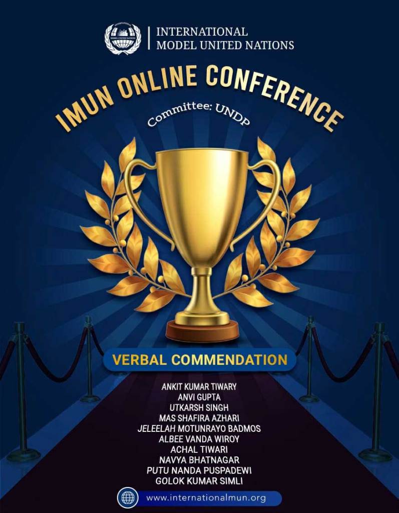 Proud! FP UNS Student Got Verbal Commendation Award in International MUN Conference 65.0 UNDP