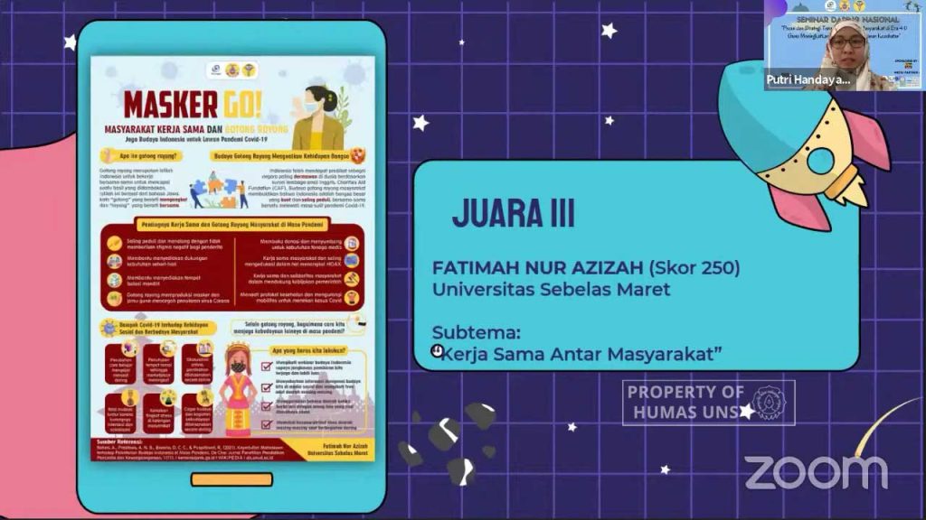 UNS Students Won 3rd Position in Kesmas Day Poster Competition 2021
