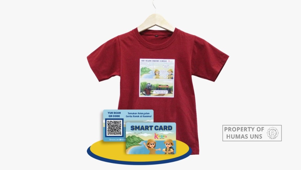 UNS Students Innovate T-Shirt with Comic Series on Indonesian Endemic Animals Based on Character Smart Card as a Solution for Literacy Issues