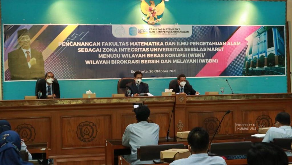 UNS Promoted FMIPA as Integrity Zone towards the Corruption Free Area