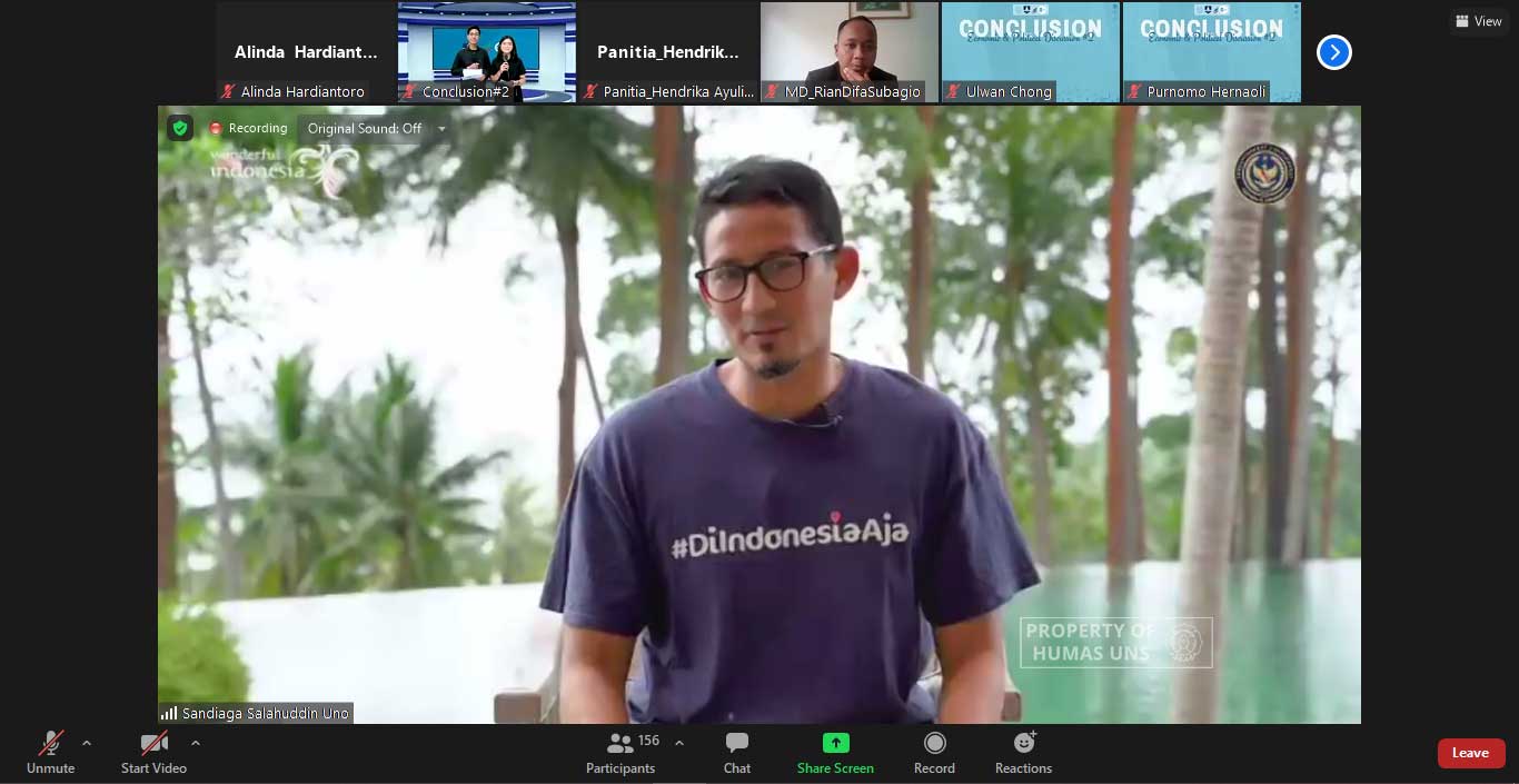 Sandiaga Uno Described the Recovery Plans for Tourism and Creative Economy Sector Post-Covid-19 Pandemic