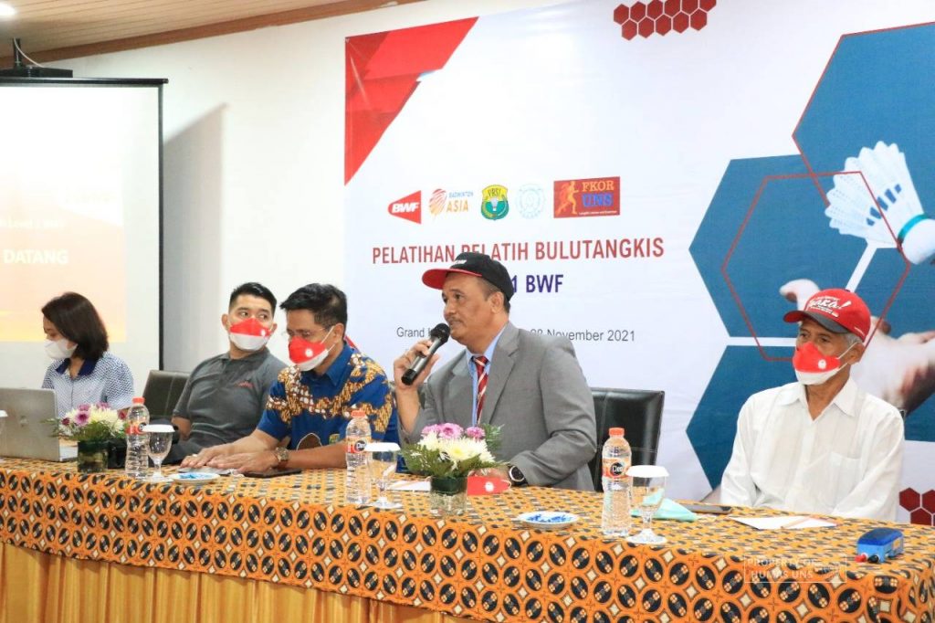 Created Professional Badminton Trainers, FKOR UNS Held Level 1 BWF Badminton Trainer