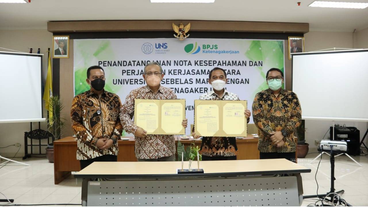Maximizing MBKM Program, UNS Signs Memorandum of Understanding with BPJS Ketenagakerjaan