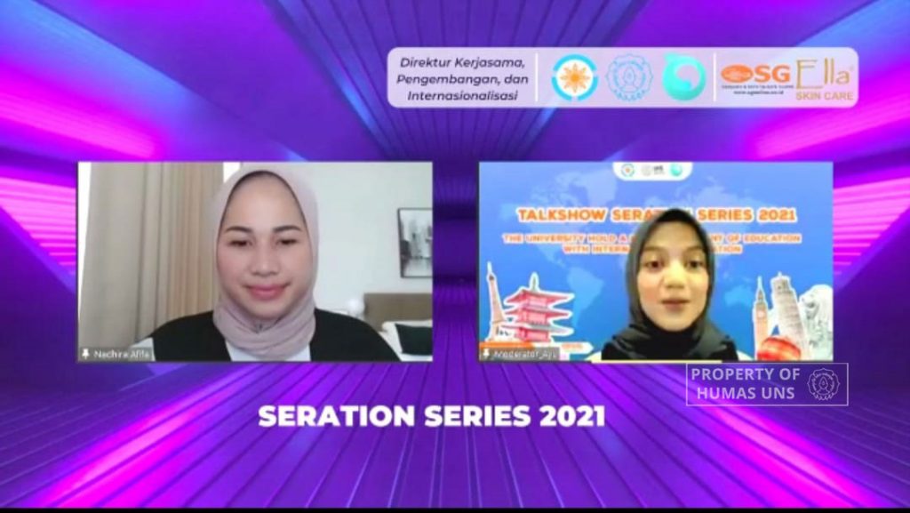 Supporting UNS as WCU, BEM UNS Held Seration Series Talkshow 2021