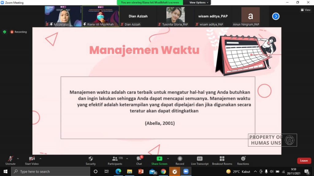 Himadistra FKIP UNS Shares Time Management Tips