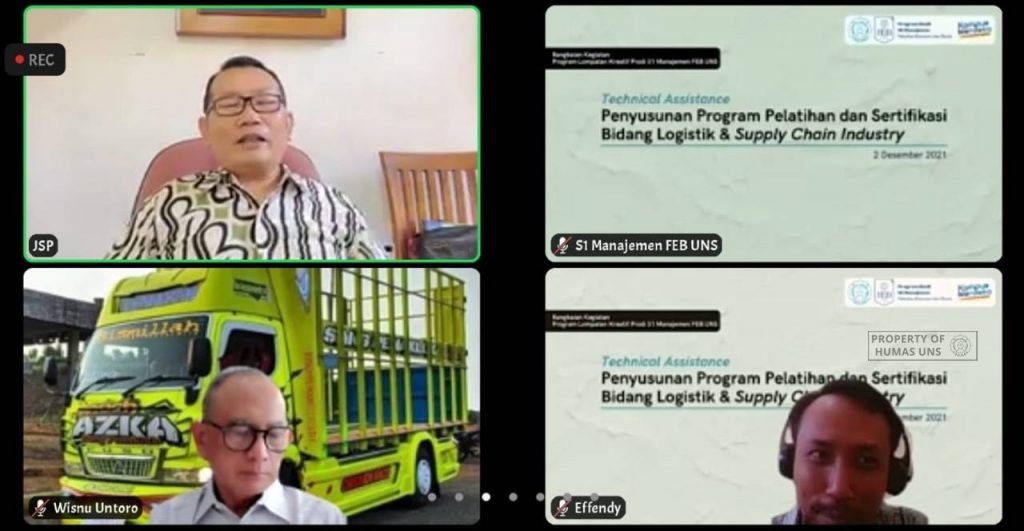 Management Program FEB UNS Held Technical Assistance in Logistics and Supply Chain Industry
