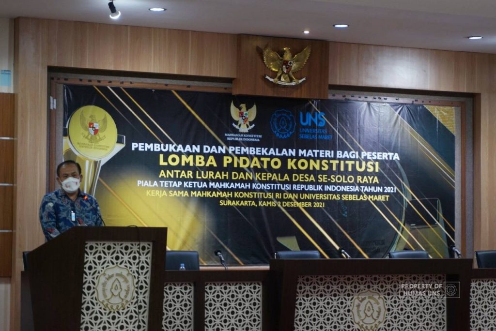Vice-Chairman of MK Officially Opened the Constitution Speech Competition for Village Chiefs in Solo Raya
