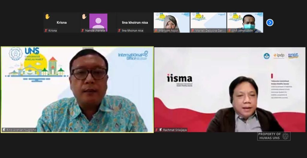 UNS International Office Held Info Session on IISMA 2022 Program Registration