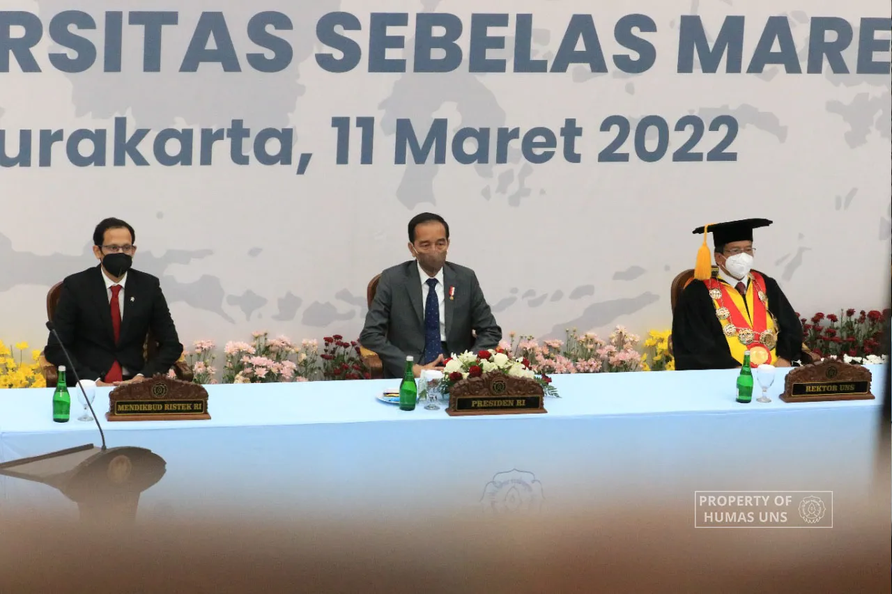 President of the Republic of Indonesia Attends Academic Senate Open Session of UNS 46th Anniversary