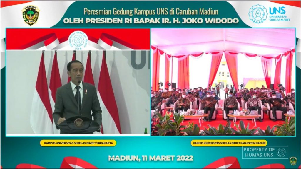 President Jokowi Inaugurates UNS Vocational School Building at Madiun Campus