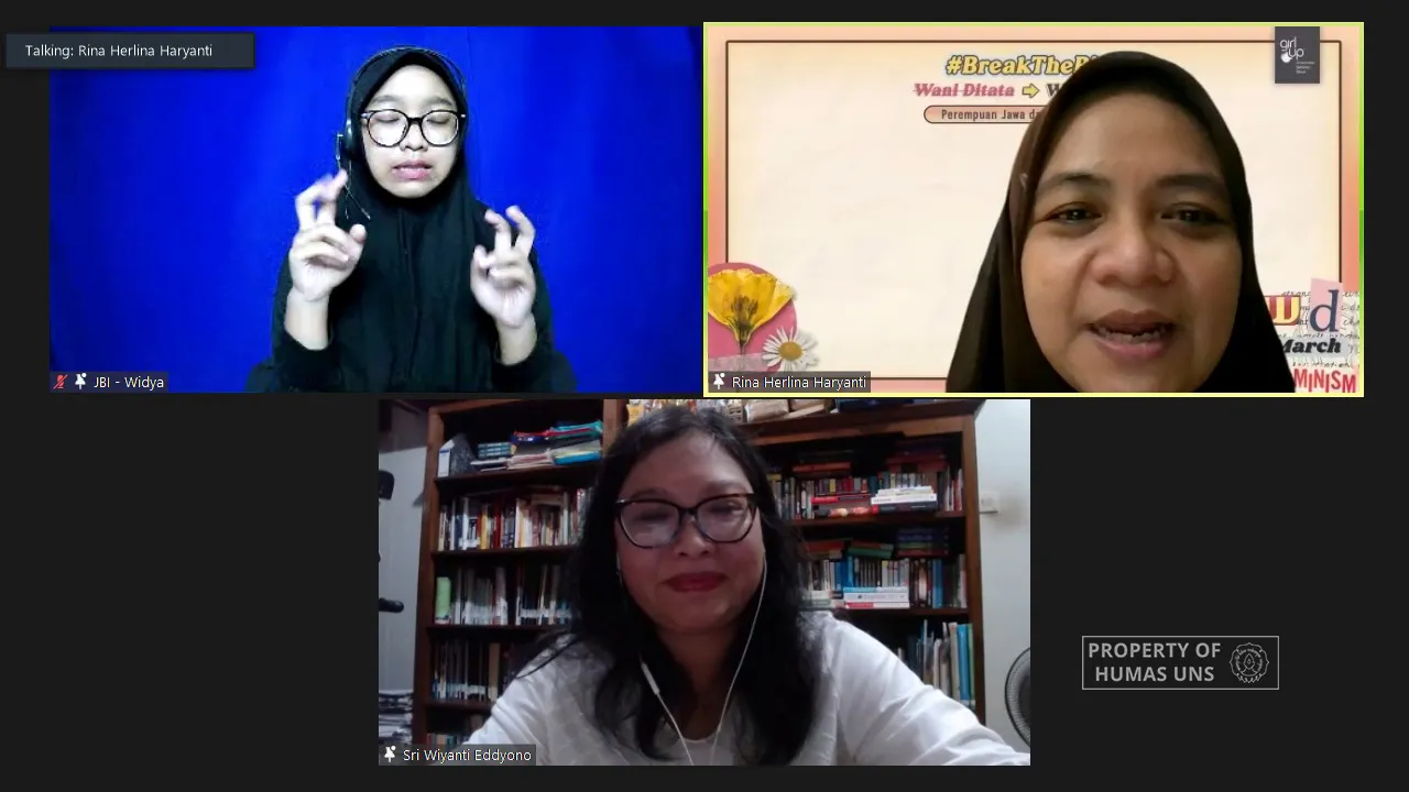 Girl Up Community UNS Held IWD Webinar on Java Women and Patriarchy Culture