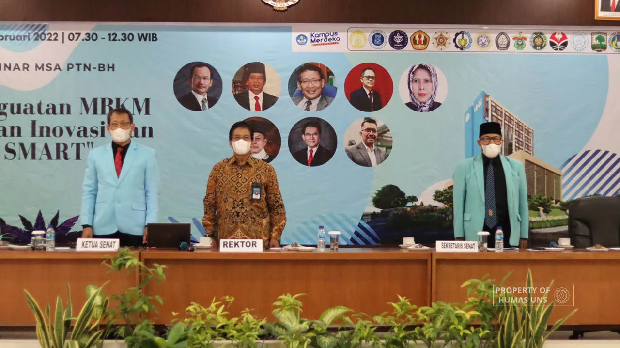 UNS Hosted Webinar MSA PTNBH, Discussing Strengthening MBKM with Innovation and SMART