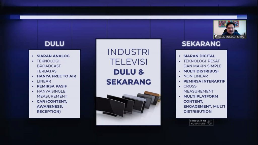Discussing Current Television Industry, Communication Program UNS Held General Lecture