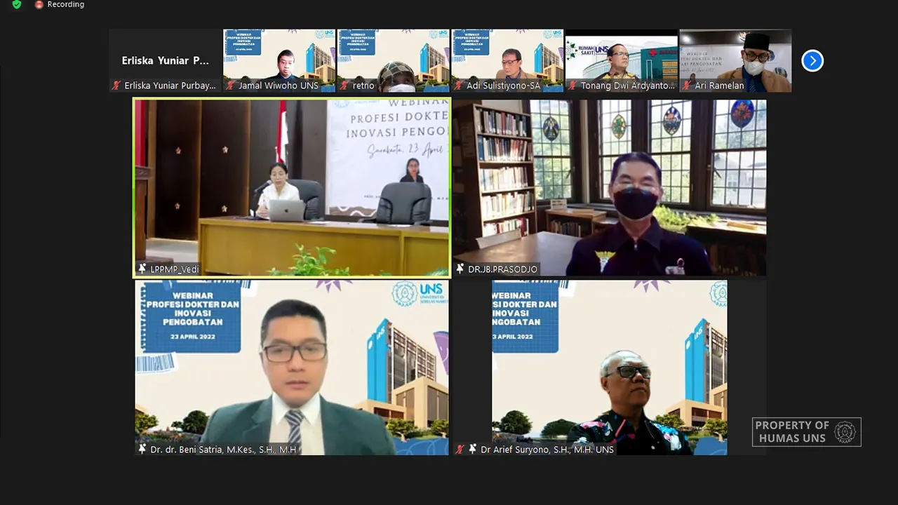 UNS Academic Senate Hosted Webinar on Professional Medical Doctor and Medical Innovations