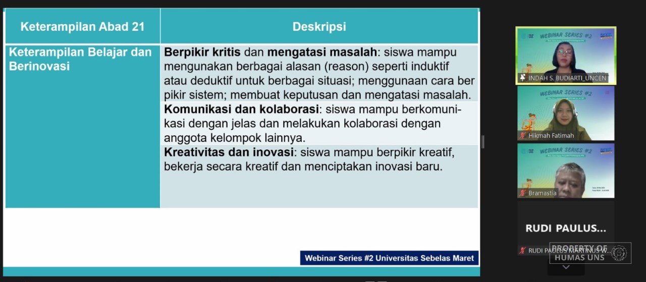 Discussing Ethnoscience, Master in Science Education Study Program UNS Holds a Webinar