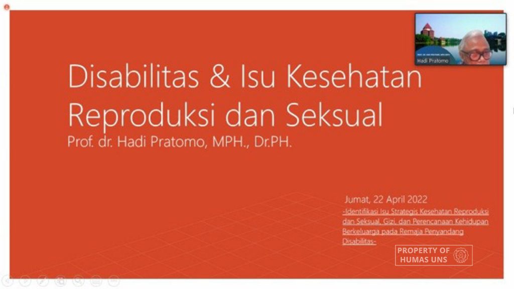Exploring Reproductive Health in Adolescents with Disabilities, PSD LPPM UNS Holds Webinar