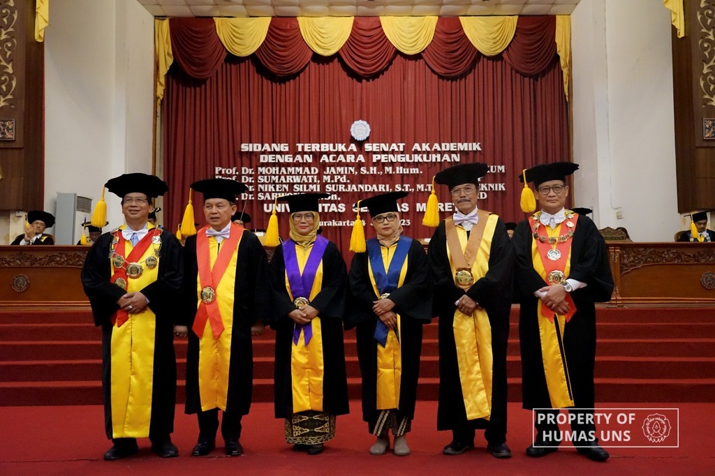 Rector UNS Inaugurates Four New Professors