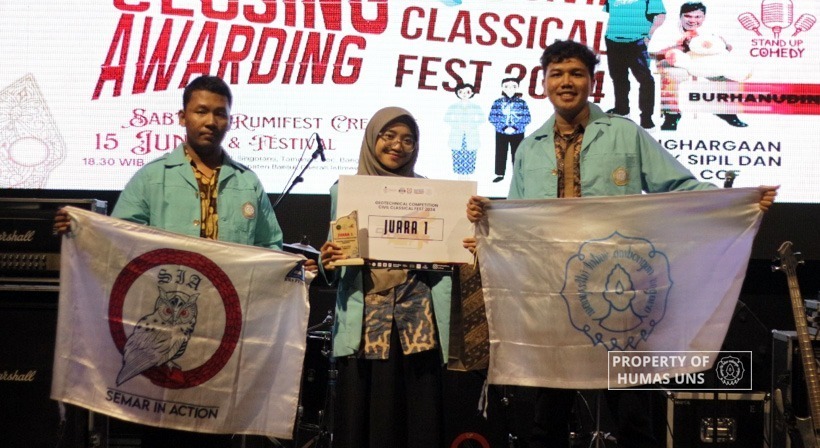 FT UNS Students Win Geotechnical Competition Trophy at Civil Classical Fest 2024
