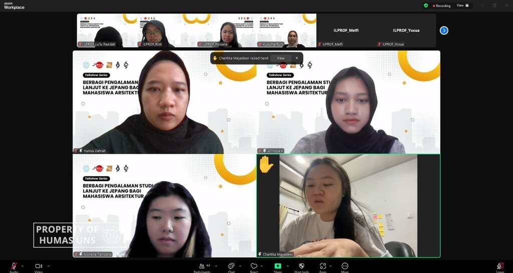 PSJ LPPM UNS Holds Webinar Sharing Experiences on Further Studies in Japan