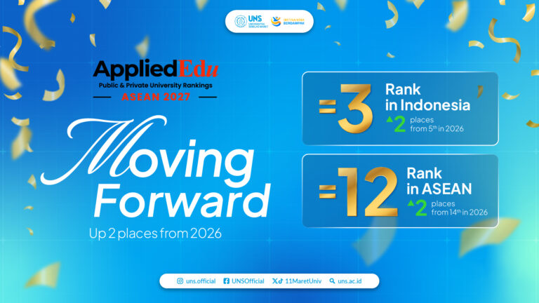 UNS Surakarta Advances to 12th in AppliedEdu ASEAN Public University League Table