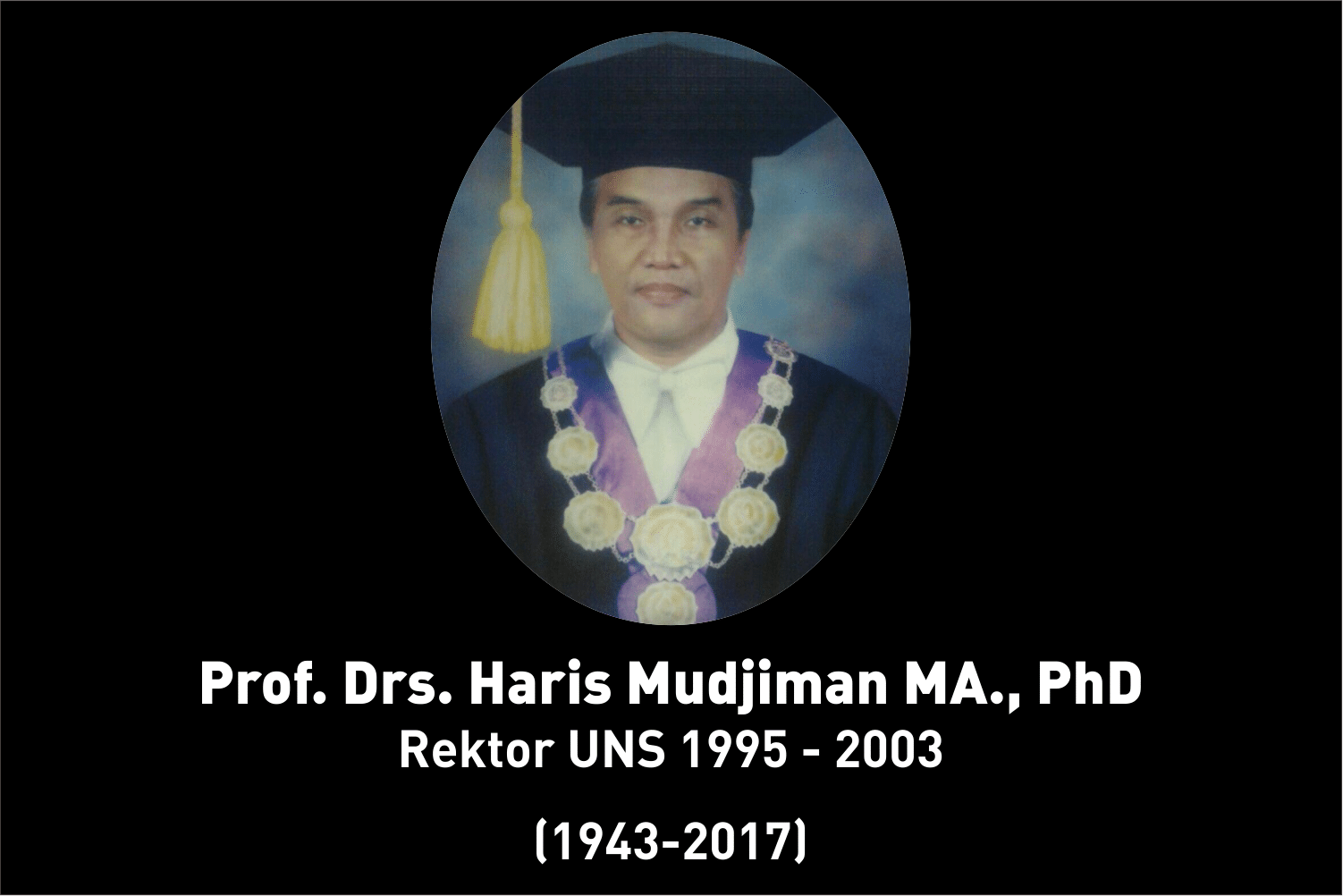 Rektor ke-5 UNS periode 1995-2003 Prof. Drs. Haris Mudjiman, M.A., Ph.D