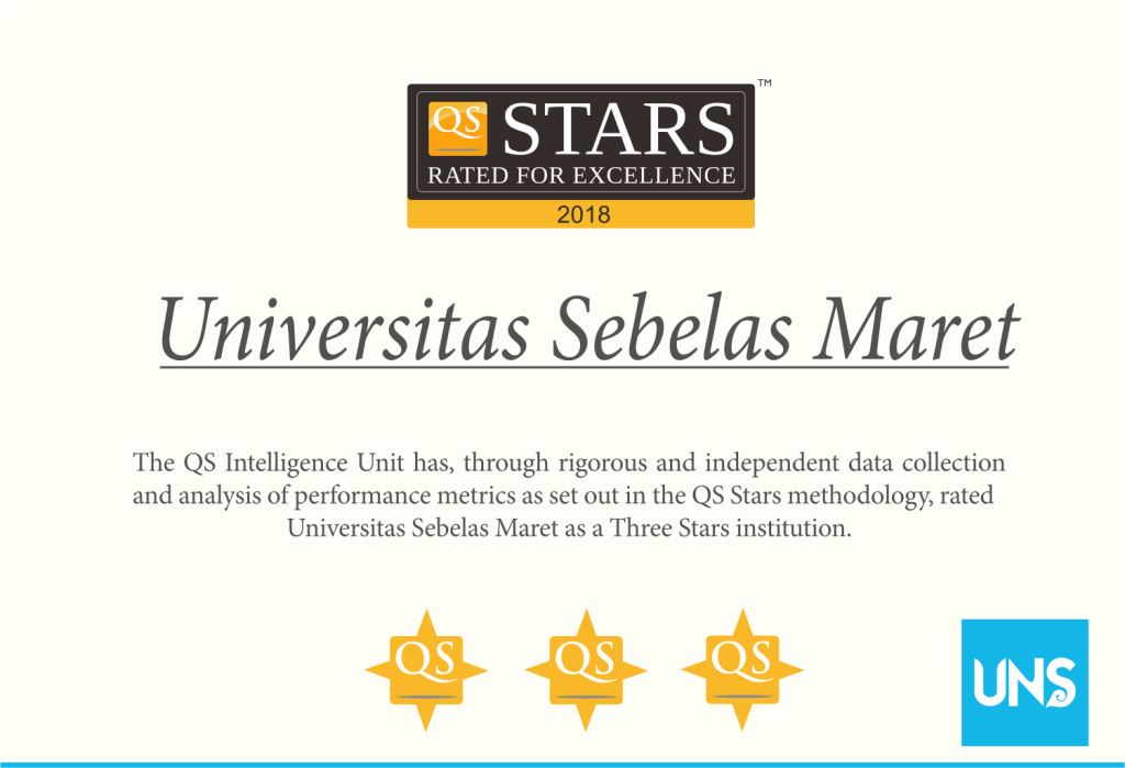 UNS Raih Bintang Tiga Versi QS Stars