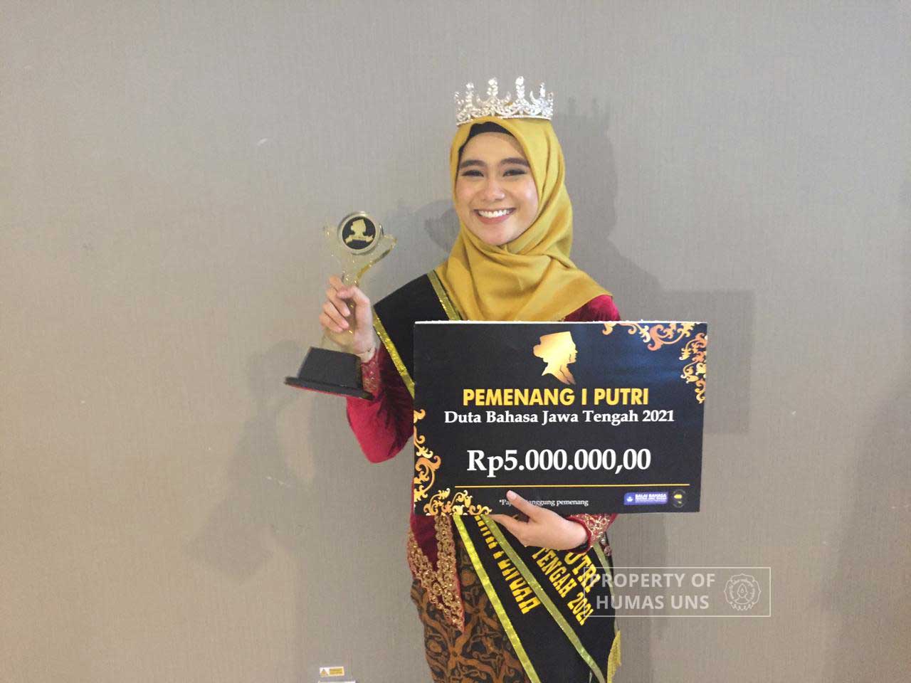 Usung Program Sauna Citra, Mahasiswa PKh UNS Jadi Pemenang 1 Duta Bahasa Jawa Tengah 2021