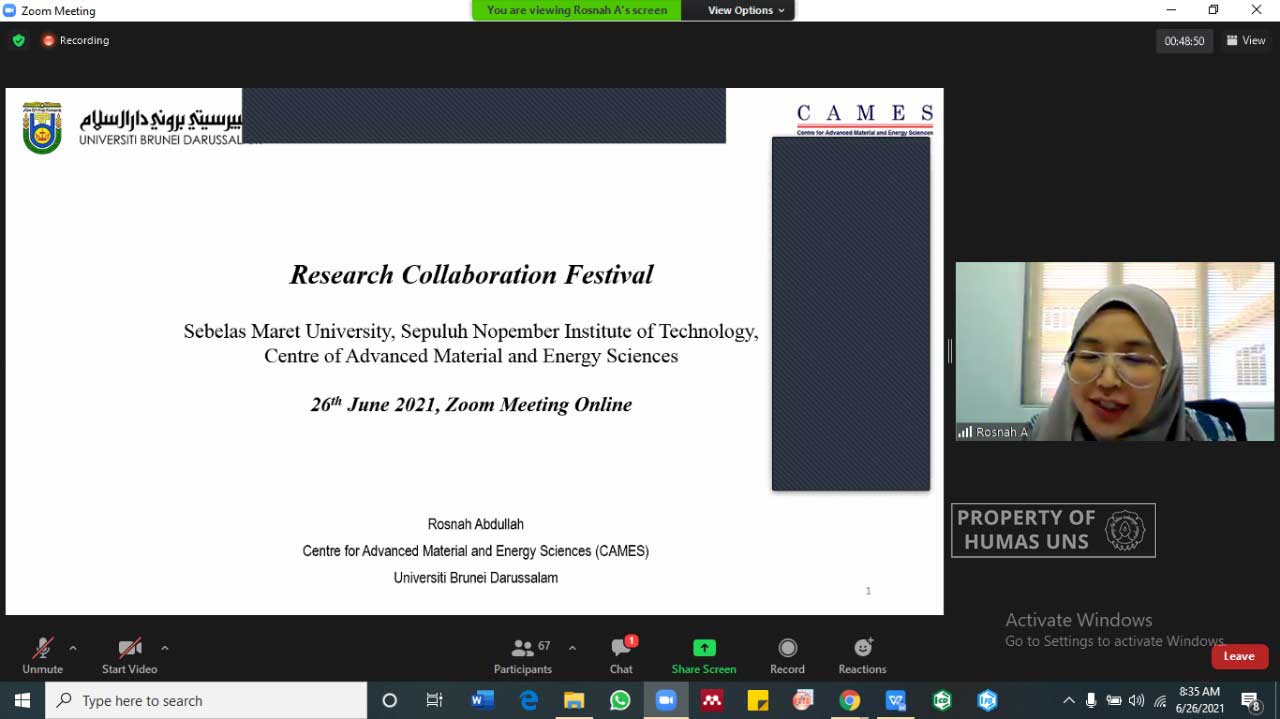 Bersama ITS dan Universiti Brunei Darrusalam, UNS Gelar Research Co-Fest
