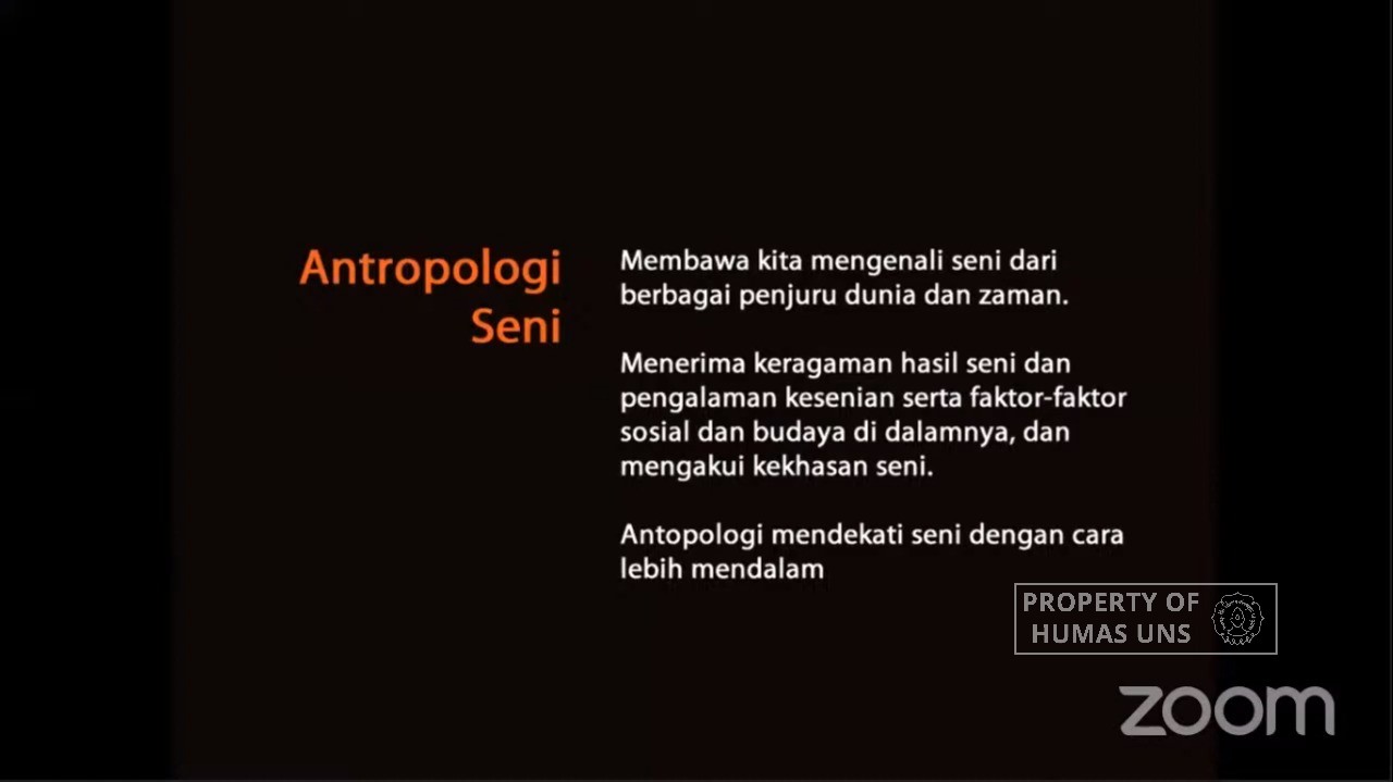 Webinar FSRD UNS Bahas Antropologi dalam Seni dan Desain