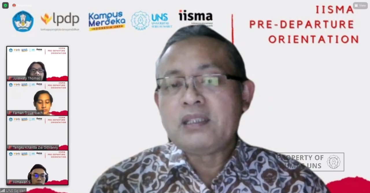 UNS Menjadi Host Pembekalan Program Indonesian International Student Mobility Awards ke Belanda
