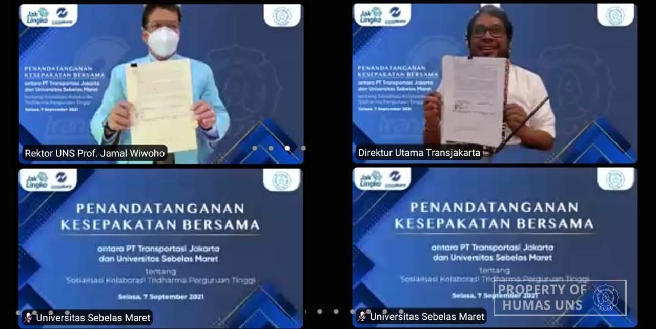 Rektor UNS Menandatangani Nota Kerja Sama dengan PT Transportasi Jakarta