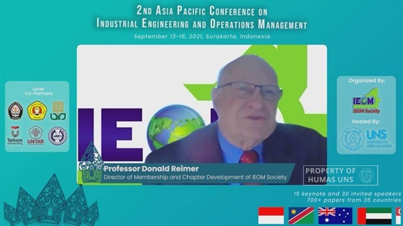UNS Jadi Tuan Rumah Konferensi Internasional 2nd Asia Pacific IEOM 2021