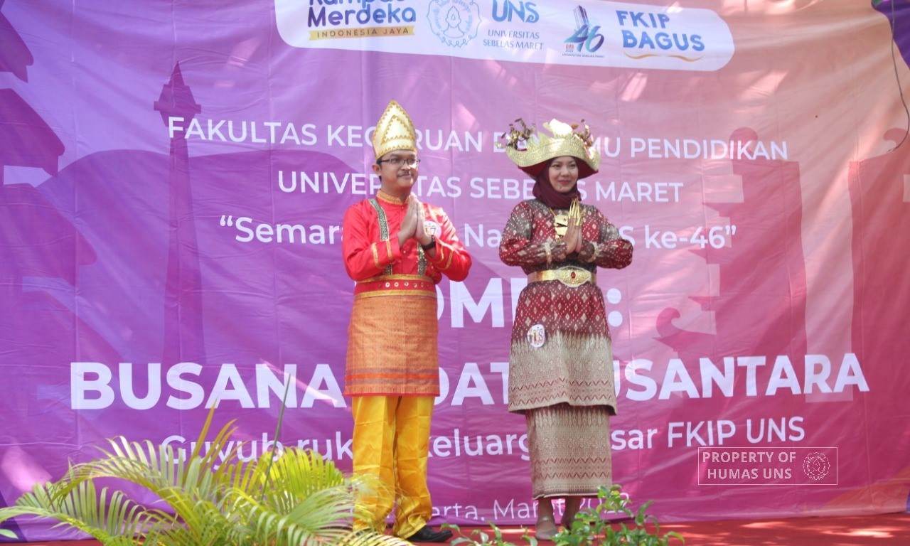 Gelaran Lomba Busana Adat Nusantara FKIP Turut Meriahkan Dies Natalis ke-46 UNS